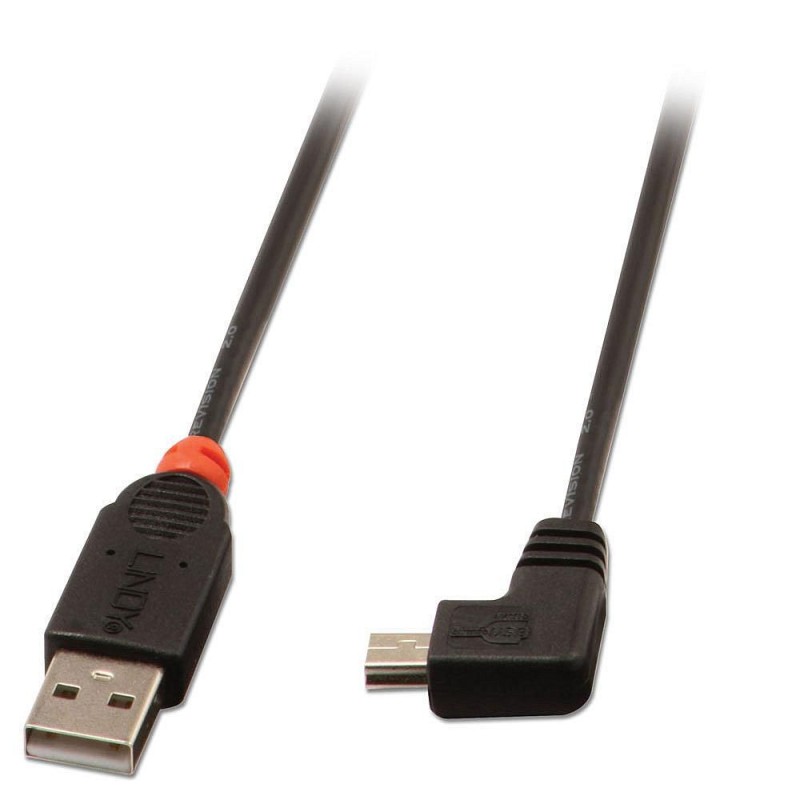 Lindy Usb2.0 A/Mini-B 90 Degree 0.5M